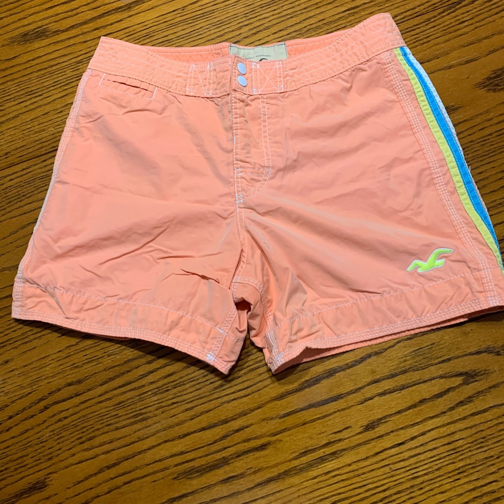 Hollister men’s short swim suit orange size small